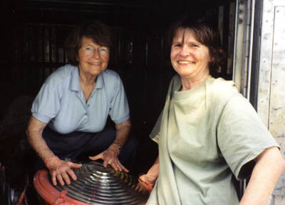 Alice & Heather with beacon